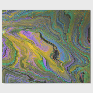 Cadeau Papier d'emballage abstrait vibrant Imagination 2