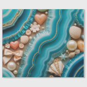 Cadeau Papier d'emballage Agate et Géode (Plat)