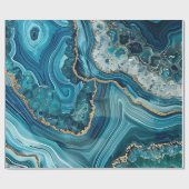 Cadeau Papier d'emballage Agate Sarcelle (Plat)