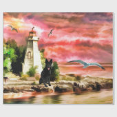 Cadeau Papier d'emballage allemand Shepherd Lighthouse pe (Plat)