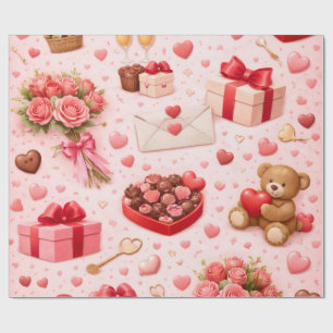 Cadeau Papier d'emballage - amour enveloppant