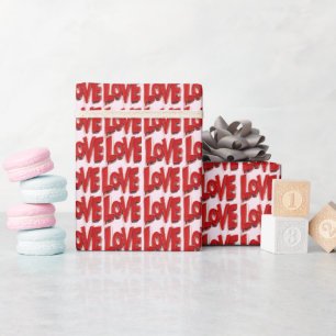 Cadeau Papier d'emballage amour jour de la Saint-Valentin