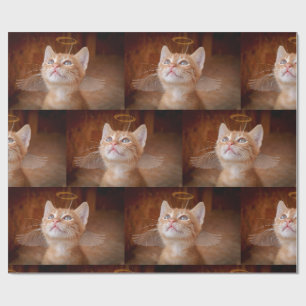 Cadeau Papier d'emballage Angel Cat