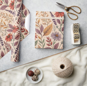 Cadeau Papier d'emballage Apothicaire Moody Automne Flora