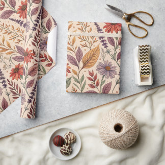 Cadeau Papier d'emballage Apothicaire Moody Automne Flora