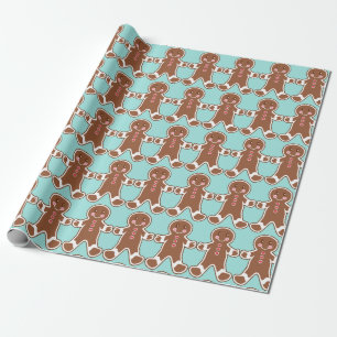 Cadeau Papier d'emballage Aqua Pain d'épice