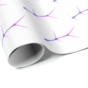 Cadeau Papier d'emballage Arbres à fièvre rose violet Épi