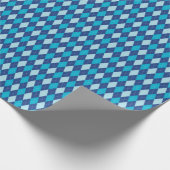 Cadeau Papier d'emballage Argyle Bleu (Coin)