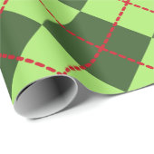Cadeau Papier d'emballage Argyle de Noël (Coin rond)