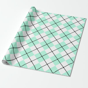 Cadeau Papier d'emballage Argyle Menthe