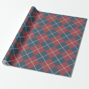 Cadeau Papier d'emballage Argyle Patriotique