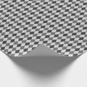Cadeau Papier d'emballage Argyle Tons Gris (Coin)