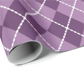 Cadeau Papier d'emballage Argyle Violet (Coin rond)