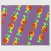 Cadeau Papier d'emballage Art numérique ananas (Plat)