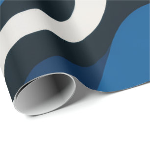Cadeau Papier d'emballage artistique bleu