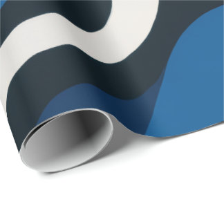 Cadeau Papier d'emballage artistique bleu