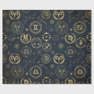Cadeau Papier d'emballage Astronomie Vintage
