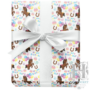 Cadeau Papier d'emballage aux chevaux