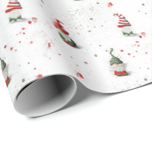 Cadeau Papier d'emballage aux lutins
