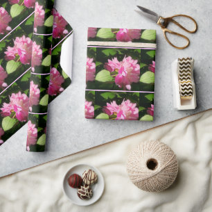 Cadeau Papier d'emballage aux pivoines roses doucement pe