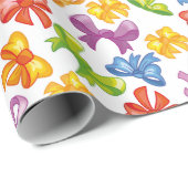 Cadeau Papier d'emballage aux rubans colorés (Coin rond)