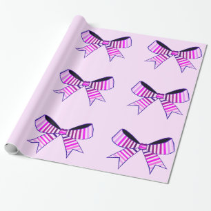 Cadeau Papier d'emballage aux rubans roses