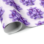 Cadeau Papier d'emballage avec arcs violets (Coin rond)