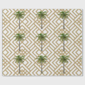 Cadeau Papier d'emballage avec conception géométrique or (Plat)