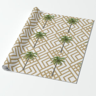 Cadeau Papier d'emballage avec conception géométrique or 