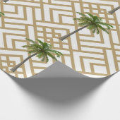 Cadeau Papier d'emballage avec conception géométrique or (Coin)