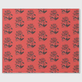 Cadeau Papier d'emballage avec Coquelicots (Plat)