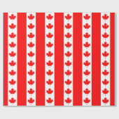 Cadeau Papier d'emballage avec Drapeau du Canada (Plat)