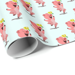 Cadeau Papier d'emballage avec Joyeux Cochon