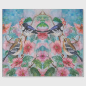 Cadeau Papier d'emballage avec oiseaux (Plat)