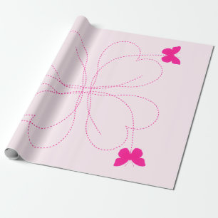Cadeau Papier d'emballage avec Papillons