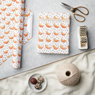 Cadeau Papier d'emballage Baby shower à base d'oranges