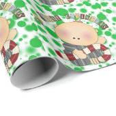 Cadeau Papier d'emballage Babys First Christmas (Coin rond)