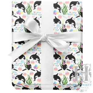 Cadeau Papier d'emballage Baleine Orque