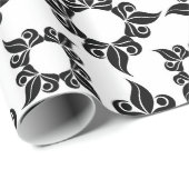 Cadeau papier d'emballage baroque antique (Coin rond)