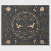 Cadeau Papier d'emballage baroque or céleste (Plat)