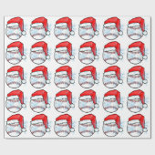 Cadeau Papier d'emballage - base-ball de Père Noël de (Plat)