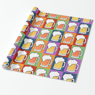 Cadeau Papier d'emballage BEER Pop Art