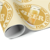 Cadeau Papier d'emballage BIÈRE (Coin rond)