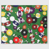 Cadeau Papier d'emballage - Billiards (Plat)