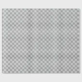 Cadeau Papier d'emballage blanc Checkered micro (Plat)