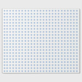Cadeau Papier d'emballage blanc et bleu-clair de point de (Plat)