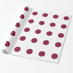 Cadeau Papier d'emballage blanc et marron de point de