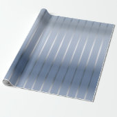 Cadeau papier d'emballage bleu argent (Déroulé)