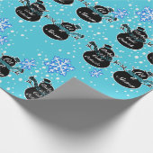 Cadeau Papier d'emballage bleu bébé froid (Coin)