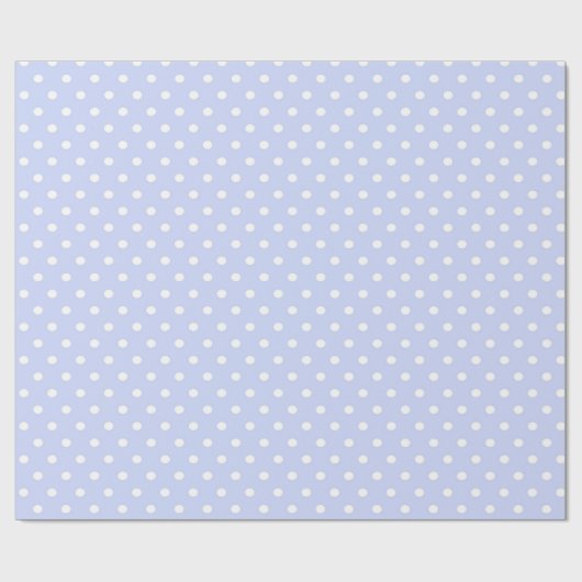 Cadeau Papier d'emballage Bleu Clair avec Points Blancs (Plat)